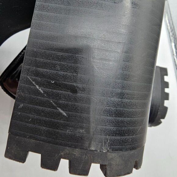 Madden Girl Kassidy Patent Platform Heel Penny Lug Loafers Black Women's 9 - Picture 7 of 11